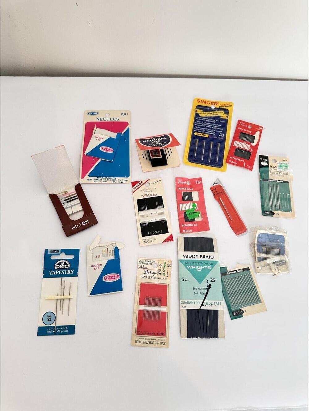 Vintage Lot of Sewing Needle Packets most partials